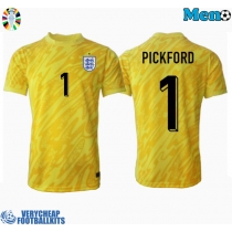 England Jordan Pickford #1 Goalkeeper Replica Away Shirt Euro 2024 Short Sleeve
